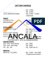 Daftar Harga