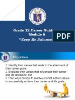 Grade 12 Career Guidance "Keep Me Balanced": Department of Education