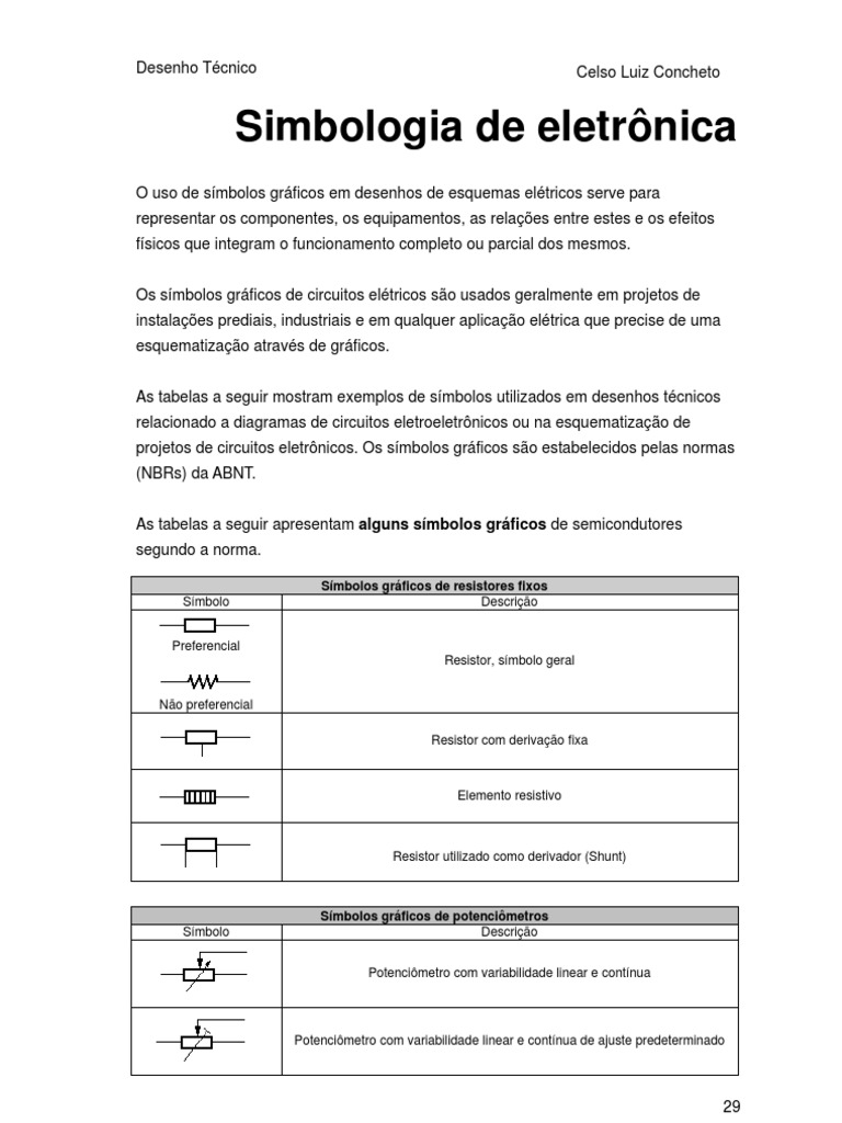 Simbologia de Eletronica | PDF, image size:768x1024