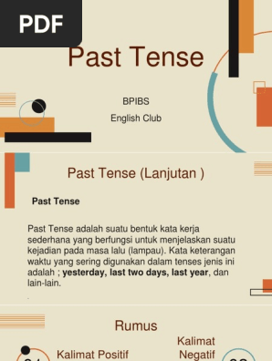 Grammar Lesson Past Tenses Bpibs English Club 1