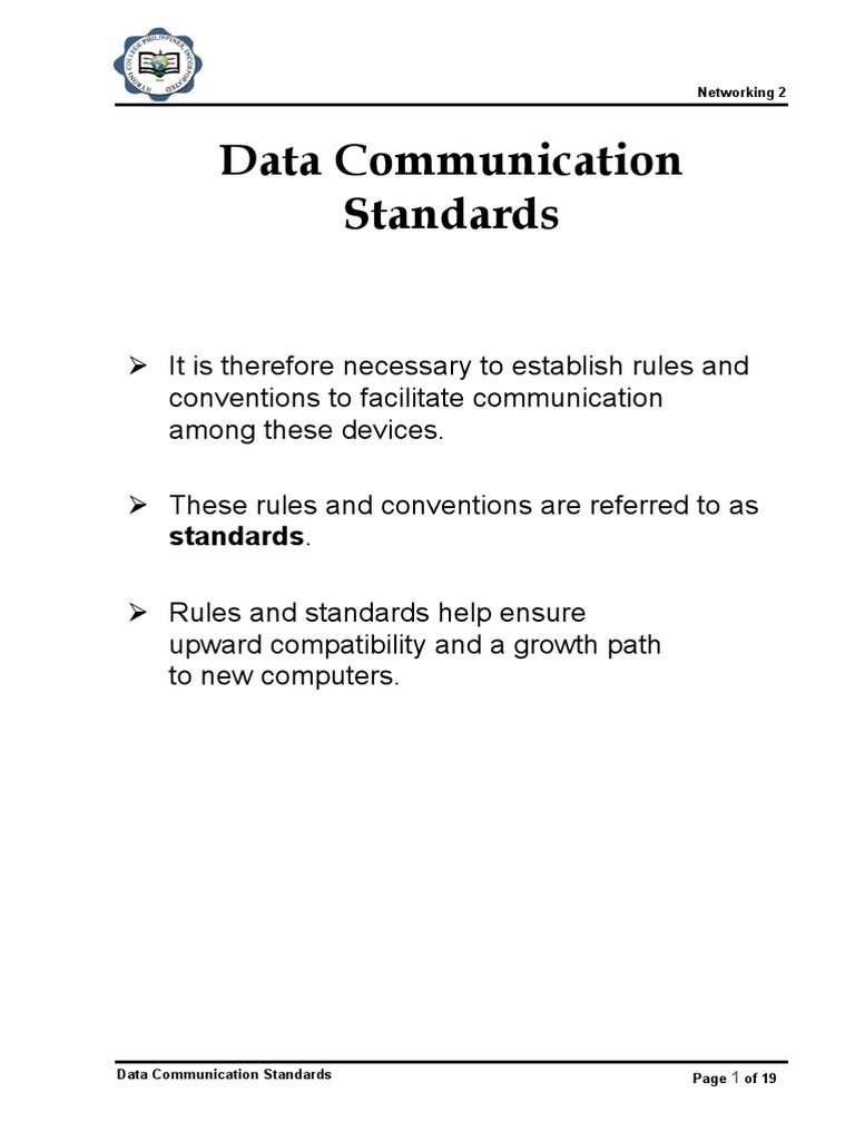 Data Communication Standards Overview | PDF | Osi Model | Computer Network