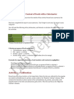 Lab Report: Calculating Energy Content of Foods With A Calorimeter