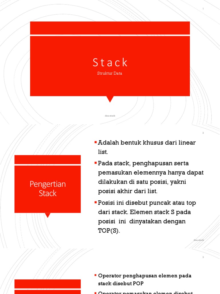 Pengertian dan Operasi Dasar Stack | PDF