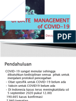 UPDATE  MANAGEMENT of COVID-19