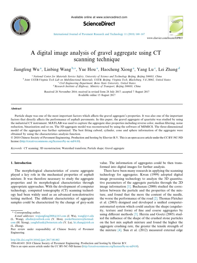 CT Scanning Analysis of Gravel Aggregate | PDF | Ct Scan | Image ...