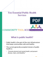 Ten Essential Public Health Services