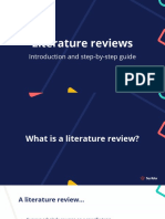 Literature Reviews: Introduction and Step-By-Step Guide