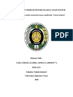 PROSES DAN OPERASI PENGELOLAHAN ASAM SULFUR (Tara Zimah Azahra Armaya 200403177)