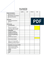 Bill of Quantities & Cost Estimates: Owner: Location: Project