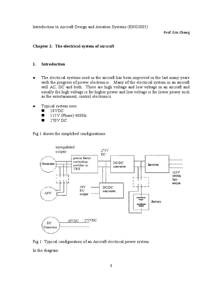 Aircraft Electrical System PDF Direct Current Alternating Current