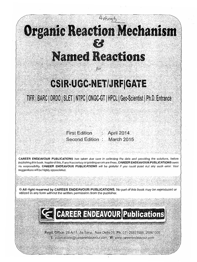 Organic Chemistry By Career Endeavour Pdf