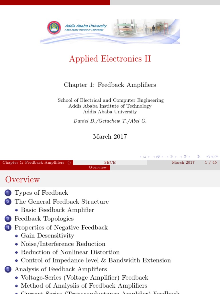 Feedback Amplifiers in Applied Electronics | PDF | Amplifier ...