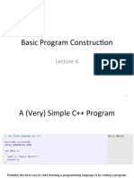 Basic Program Construction (Lecture-4)