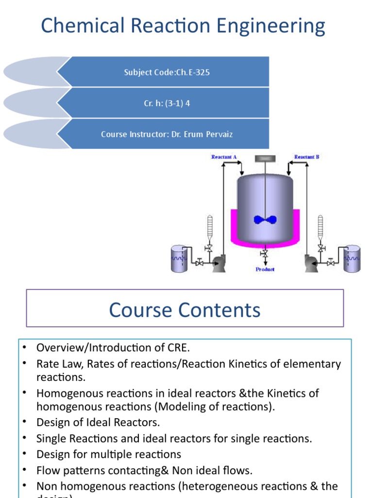 Chemical Reaction Engineering Overview | PDF | Reaction Rate ...