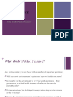 Why Study Public Finance?