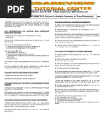 Review MODULE - MATHEMATICS (Vectors & Analytic Geometry in Three Dimension)