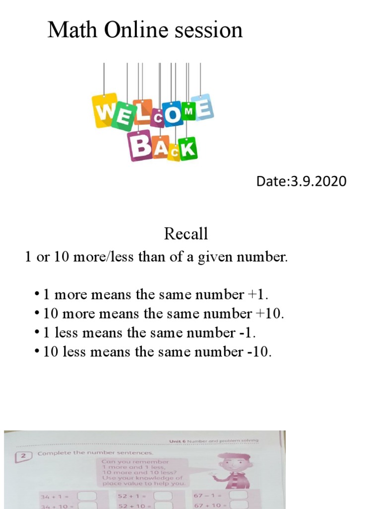 One-Ten More & less-II | PDF