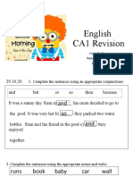 English CA1 Revision: Compiled By, Ramya Nagarajan Lmois-Cis