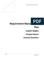 Requirement Management Plan overview