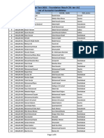 1st Entrance Test Result