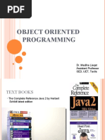 Object Oriented Programming: Dr. Madiha Liaqat Assistant Professor SED, UET, Taxila