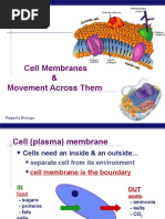 Cell Membranes & Movement Across Them: Regents Biology