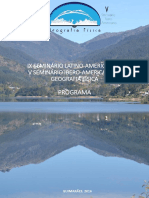 Ix Seminário Latino-Americano E V Seminário Ibero-Americano de Geografia Física