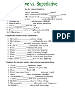 Complete The Sentences Using The Comparative Form