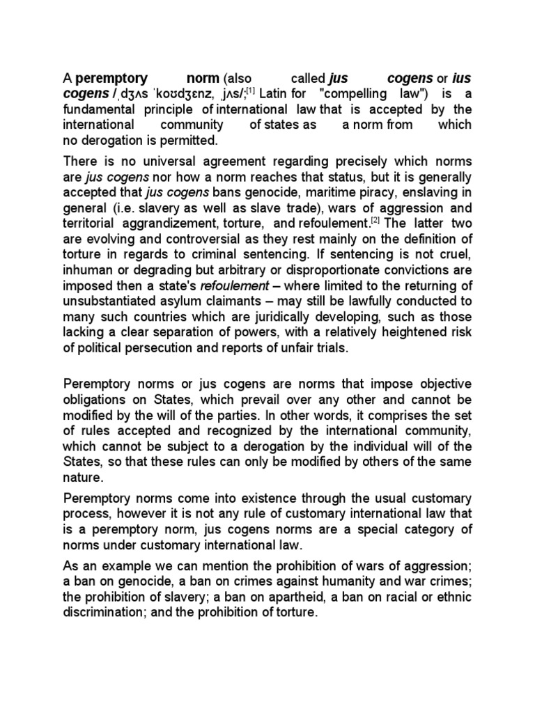 Jus Cogens PDF