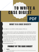 LAWst How To Write A Case Digest