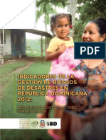 527 Indicadores de La Gestion de Riesgos de Desastres en Republica Dominicana 2012