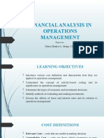 Financial Analysis in Operations Management