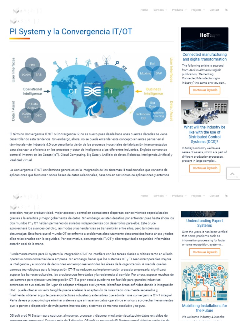 PI System y La Convergencia IT - OT PIPER Solutions, OSIsoft, Pi System ...