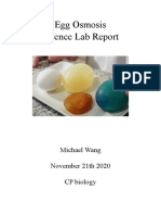 Biology1125-Egg Osmosis Lab Report