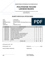 Kartu Rencana Studi (KRS) - Politeknik Negeri Lhokseumawe