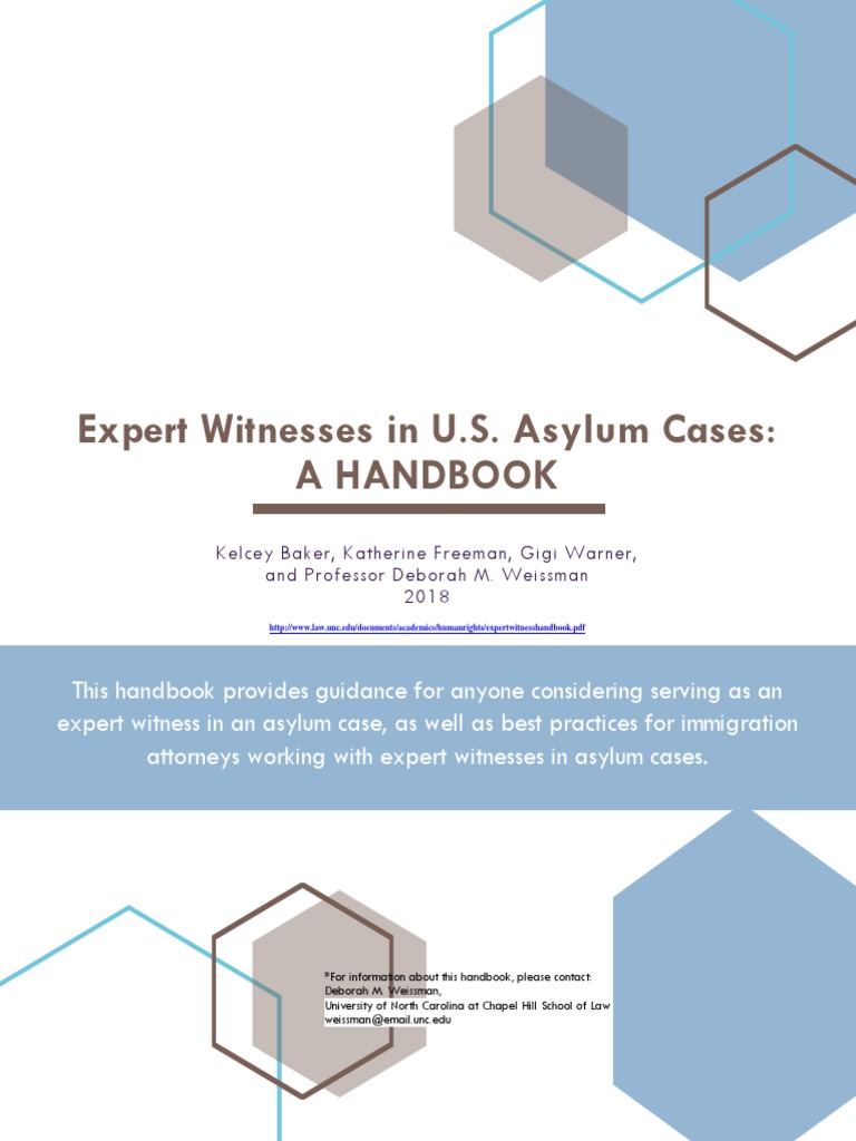 Expert Witness Handbook for Asylum Cases | PDF | Asylum In The United ...