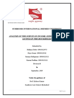 Symbiosis International Deemed University: Analysis of The Survey On Income, Expenditure and Savings in The Households