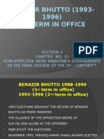 Benazir Bhutto (1993-1996) 2 Term in Office
