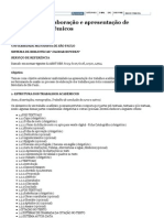 Normas para Elaboração e Apresentação de Trabalhos Acadêmicos - Universidade Metodista de São Paulo