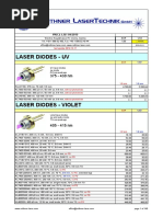 Laser Diodes - Uv: PRICE LIST 04/2019