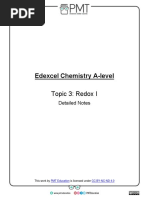 Detailed Notes Topic 3 Redox I Edexcel Chemistry A Level