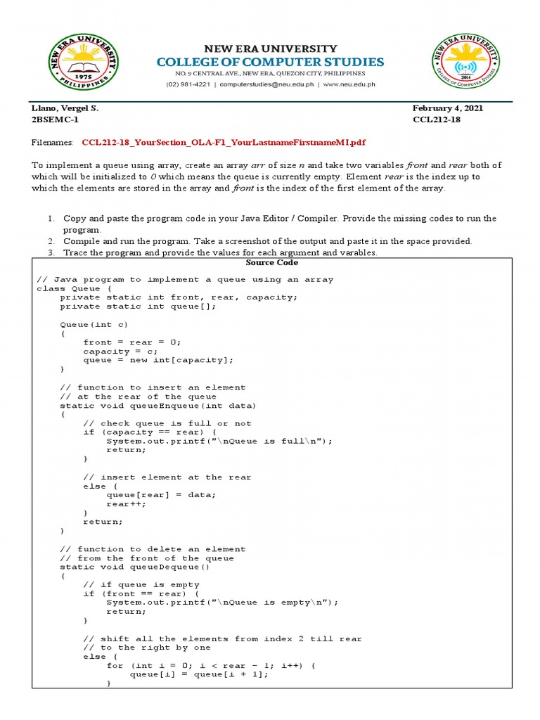Java Queue Implementation Guide | PDF | Queue (Abstract Data Type ...