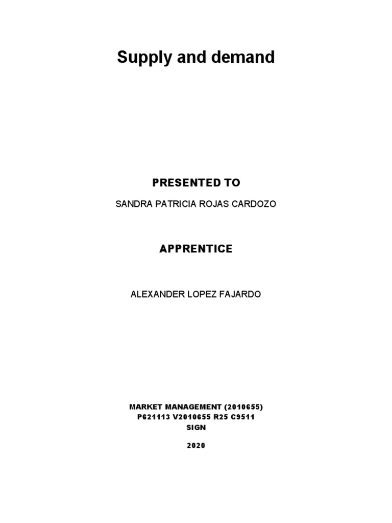 Supply and Demand: Presented To | PDF | Prices | Demand