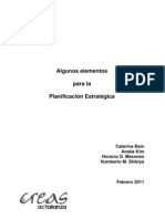 Algunos Elementos para La Planificación Estratégica