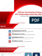 UTM 4.0: The University of Future SITE Transformation Action Plan (TAP)