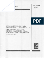 267-78 - Método Para Determinar Resistencia Al Desgaste Agregados Gruesos Mayores de 190 Mm Maquina de Los Ángeles