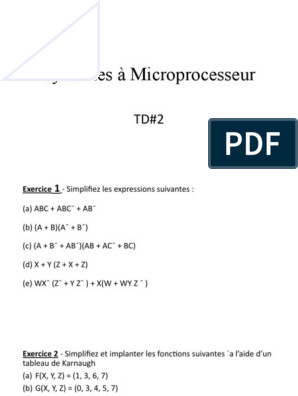 Td 2 Systemes A Microprocesseurs