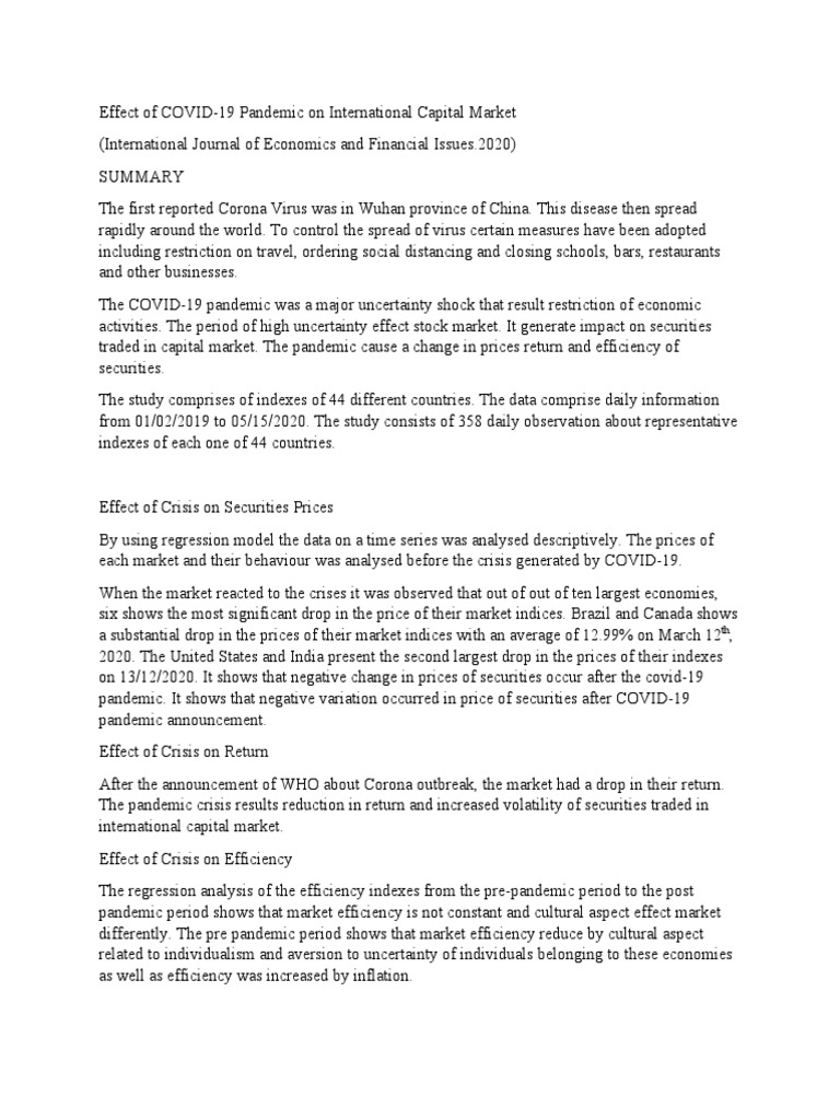 Effect of COVID Pandemic | PDF