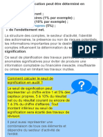 Le Seuil de Signification Qu'est-Ce Que C'est