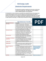 S38 Design Audit Submission Checklist